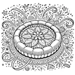coloriage Galette des rois pour enfant de 3 ans