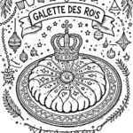 coloriage Galette des rois gratuit a imprimer