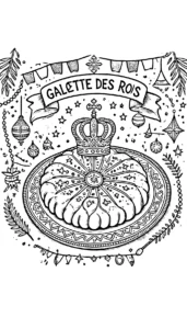 coloriage Galette des rois gratuit a imprimer