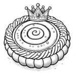 coloriage Galette des rois pour enfant de 2 ans