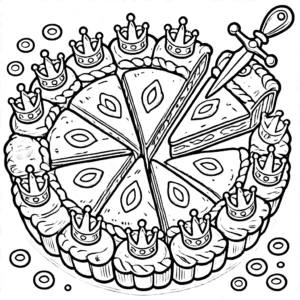 coloriage Galette des rois à imprimer pdf gratuit