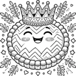 coloriage Galette des rois pour enfants a imprimer gratuit
