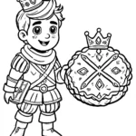 coloriage Galette des rois à imprimer pour enfant de 4 ans