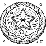 coloriage Galette des rois pour enfant de 5 ans