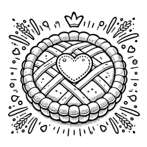 coloriage Galette des rois pour enfant de 7 ans