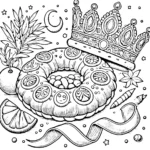 imprimer coloriage Galette des rois pour enfant