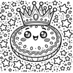 coloriage Galette des rois et decoupage a imprimer gratuit