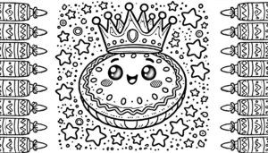 coloriage Galette des rois et decoupage a imprimer gratuit