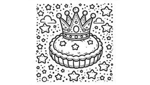 coloriage Galette des rois et dessins