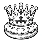coloriage Galette des rois à imprimer pour enfant de 6 ans