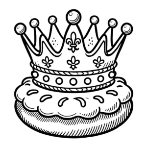 coloriage Galette des rois à imprimer pour enfant de 6 ans