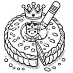 coloriage Galette des rois gratuit à imprimer