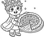 coloriage Galette des rois pour enfant de 7 ans