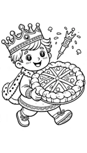 coloriage Galette des rois et apprentissage