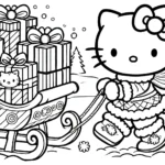coloriage Hello Kitty Noël gratuit