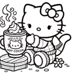 imprimer coloriage Hello Kitty Noël