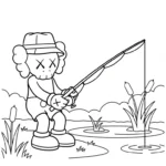 coloriage KAWS updated educatif pour enfant
