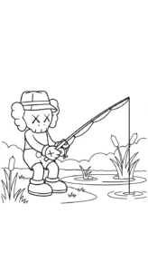 coloriage KAWS updated educatif pour enfant