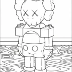 coloriage KAWS updated pour enfant gratuit