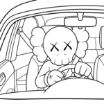 coloriage KAWS updated et apprentissage