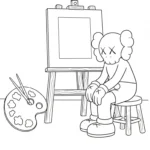 coloriage KAWS updated pour enfant de 10 ans