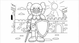 coloriage KAWS updated pour enfant