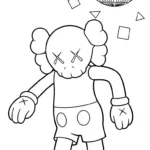 coloriage KAWS updated gratuit à imprimer