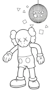 coloriage KAWS updated gratuit à imprimer