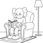 coloriage KAWS updated pour enfant à imprimer