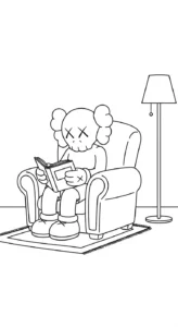 coloriage KAWS updated pour enfant à imprimer