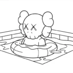 coloriage KAWS updated et decoupage a imprimer gratuit
