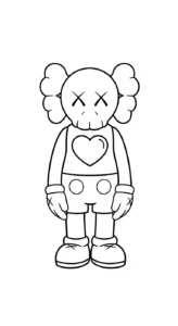 imprimer coloriage KAWS updated