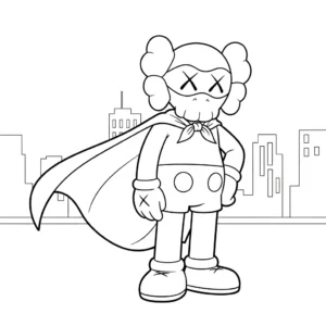 coloriage KAWS updated a imprimer gratuitement