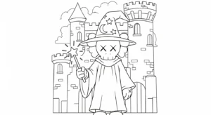 coloriage KAWS updated à imprimer gratuitement
