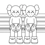 coloriage KAWS updated à imprimer pour enfant de 10 ans
