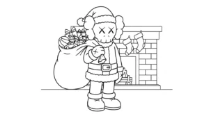 coloriage KAWS updated à imprimer pdf gratuit