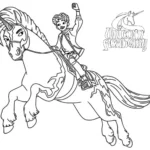 coloriage L’École des licornes pour enfant de 5 ans
