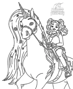 coloriage L’École des licornes et dessins