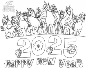 coloriage L’École des licornes en ligne