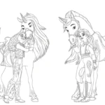 coloriage L’École des licornes a colorier en ligne gratuitement