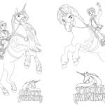 coloriage L’École des licornes à imprimer gratuitement pdf