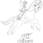 coloriage L’École des licornes pour enfant de 8 ans