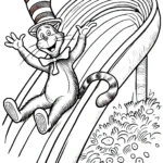 coloriage Le Chat chapeauté pour enfant a imprimer gratuit