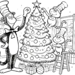 coloriage Le Chat chapeauté educatif pour enfant
