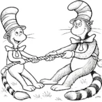 coloriage Le Chat chapeauté pour enfant de 8 ans