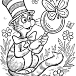 coloriage Le Chat chapeauté à imprimer gratuitement
