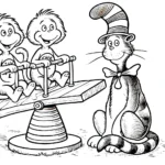 coloriage Le Chat chapeauté à imprimer pour enfant de 8 ans