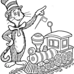 coloriage Le Chat chapeauté a imprimer pour enfant de 4 ans