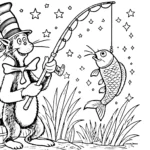coloriage Le Chat chapeauté à imprimer pour enfant de 12 ans