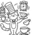 coloriage Le Chat chapeauté à imprimer